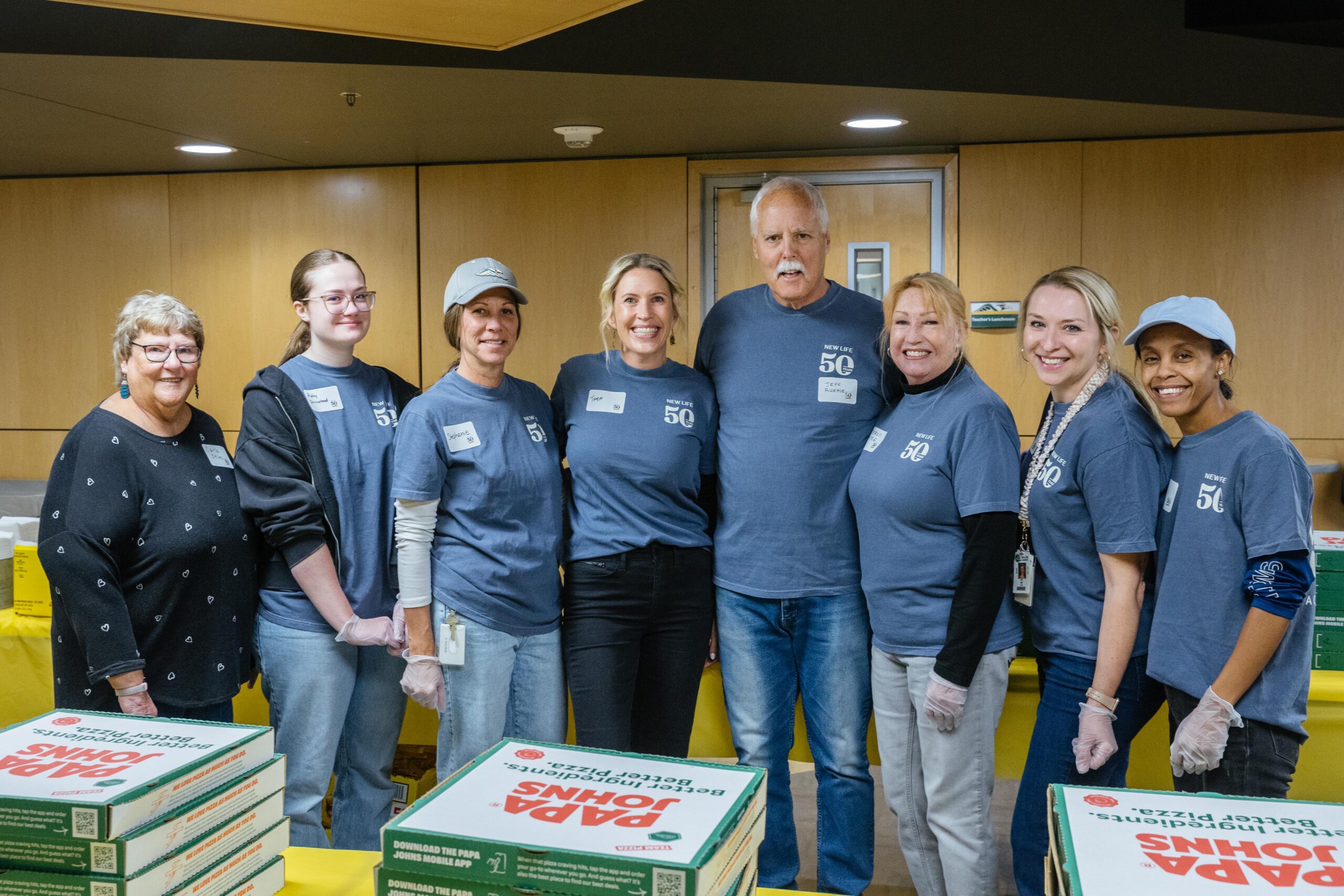 New Life community members volunteering at the 50th Birthday Bash